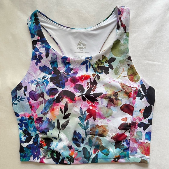 RBX Other - RBX Floral Sports Bra Cropped Top